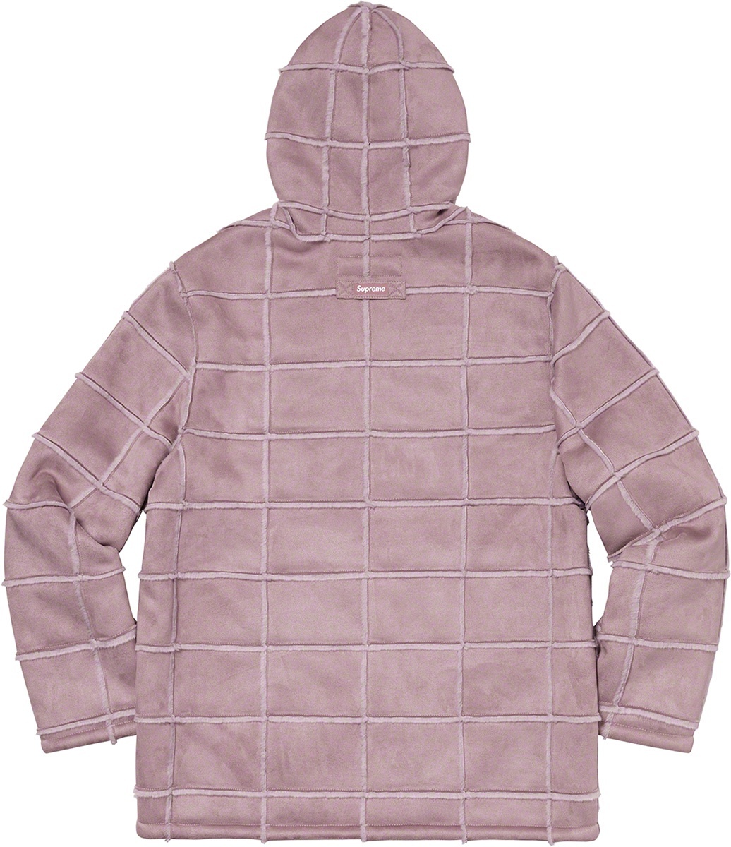 Faux Suede Patchwork Hooded Jacket view 17
